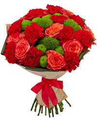 bouquet of roses and carnations. USA