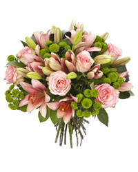 pink roses and lilies. USA
