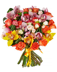 bouquet of roses and orchids. USA